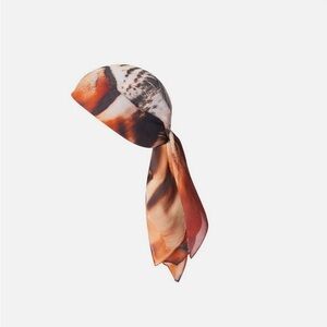 ROBERTO CAVALLI X SKIMS SOLD OUT Orange and Brown Head Scarf